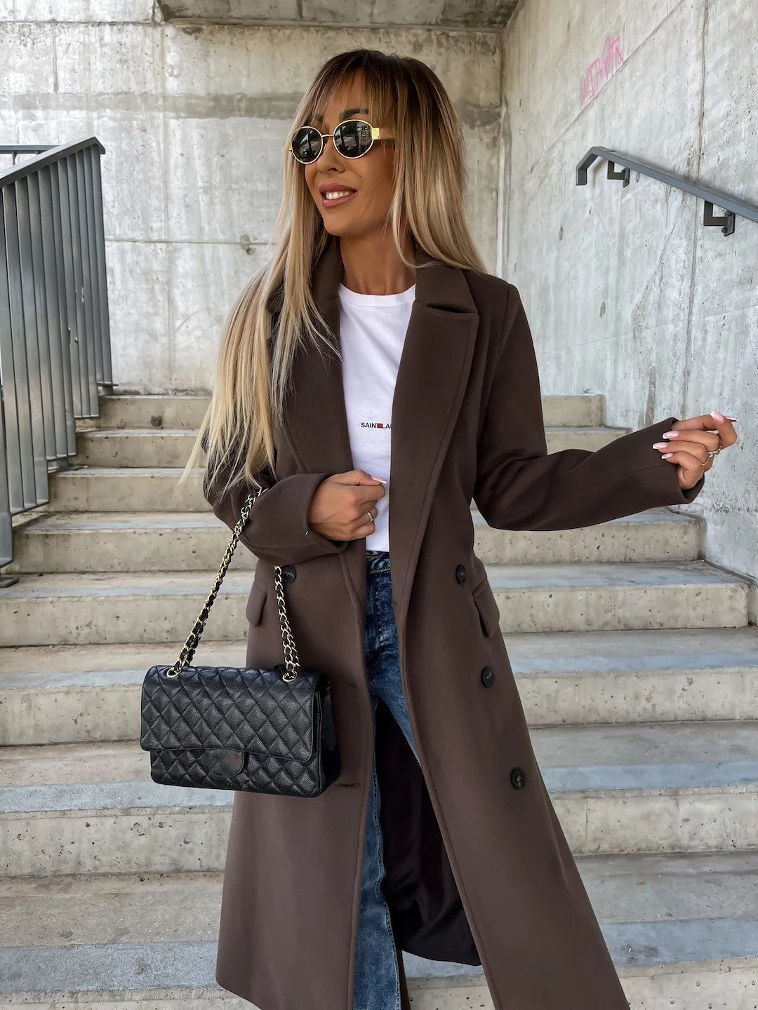 Lindberg | Eleganter und zeitloser langer Wollmantel