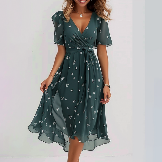 Lindberg | Retrogrünes Midi Kleid