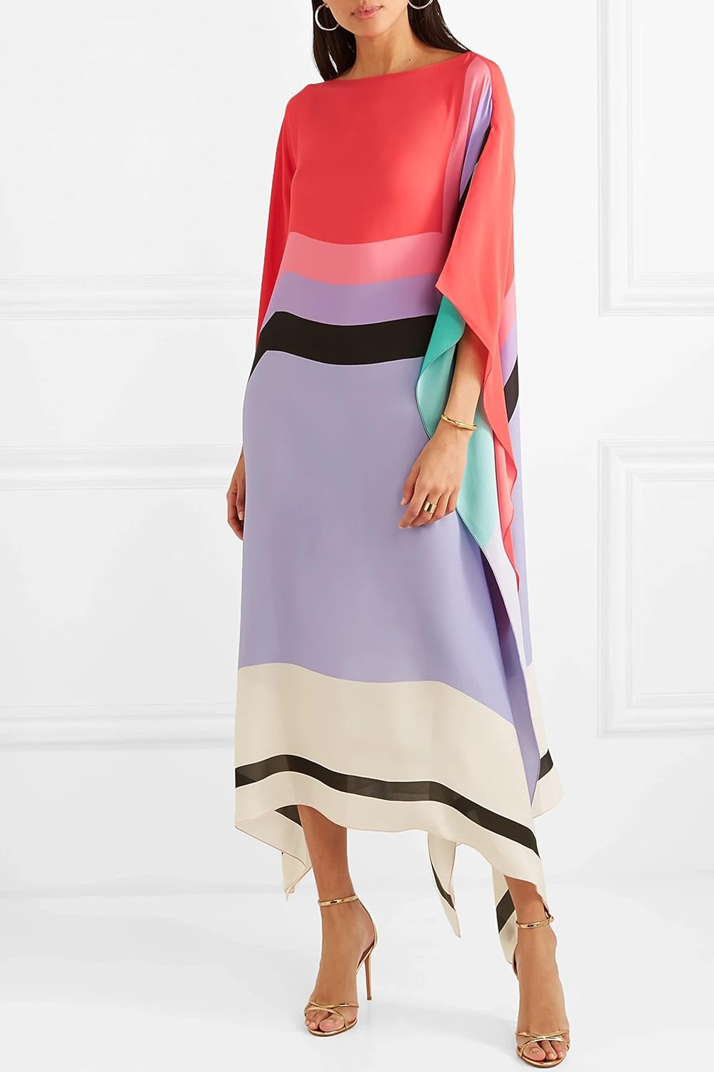Lindberg | Susan Gestreiftes Patchwork Kleid Mit Druck