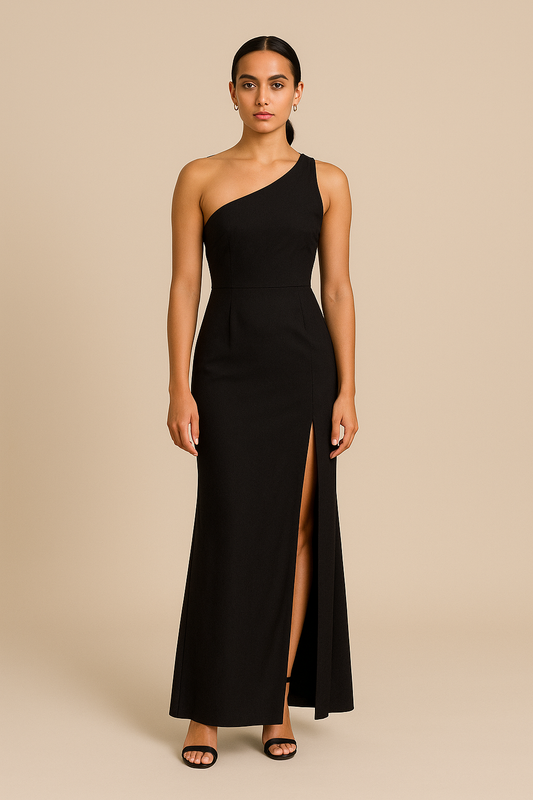 Lindberg | Sommerliches Damen Satinkleid mit One-Shoulder-Schnitt