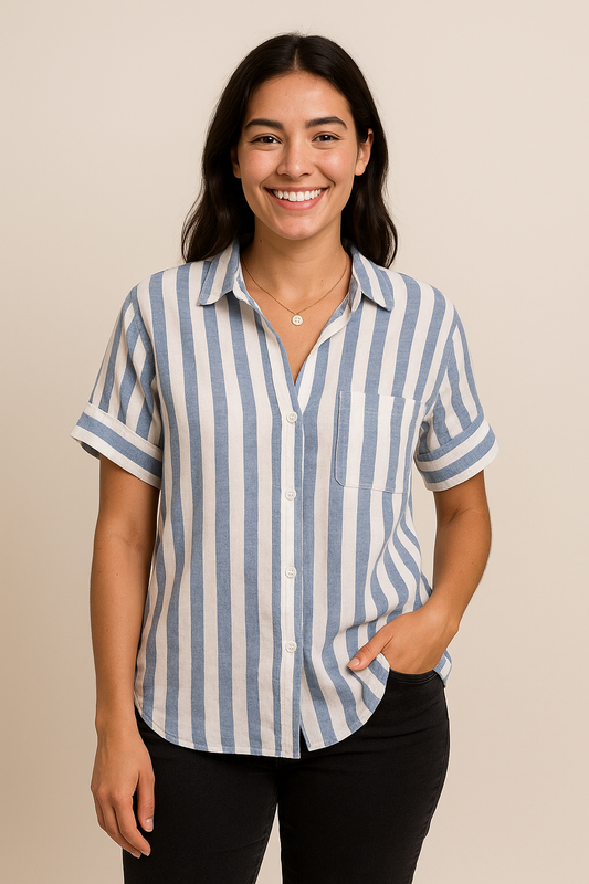 Lindberg | Damen Bluse aus Leinenmischung mit Streifen luftig & leicht