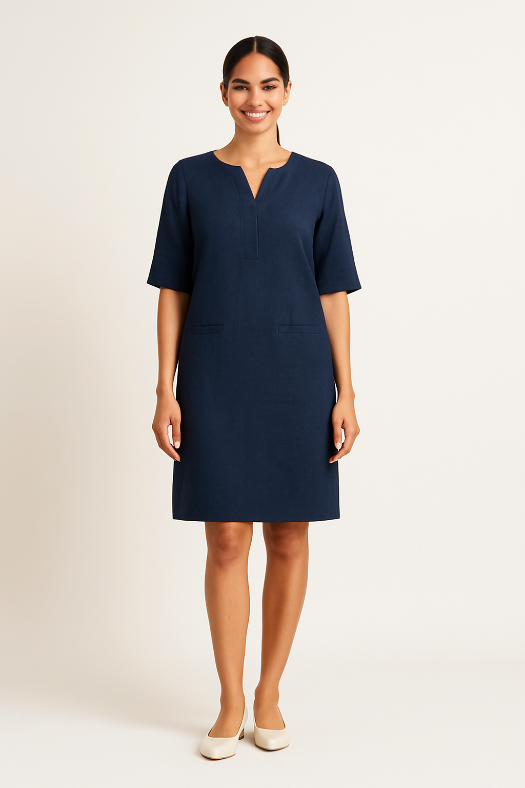 Lindberg | Sommerliches Damen Kleid in Leinenoptik mit taillierter Passform luftig & leicht