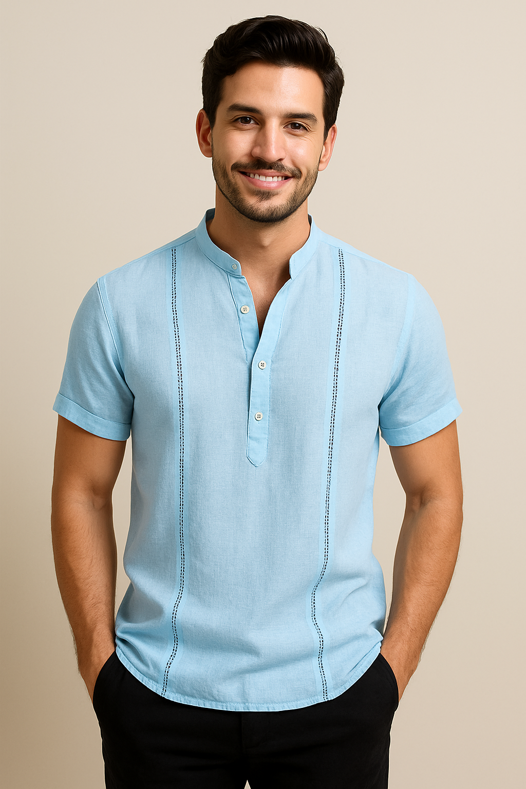 Lindberg | Herren Kurzarmhemd aus Leinenmix für Sommer und Alltag