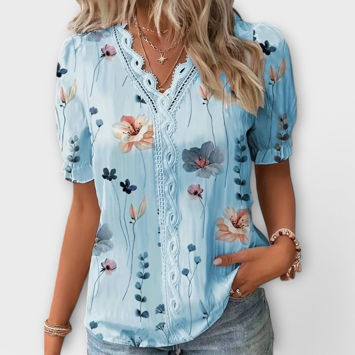 Lindberg | Spitzenglanz Bluse