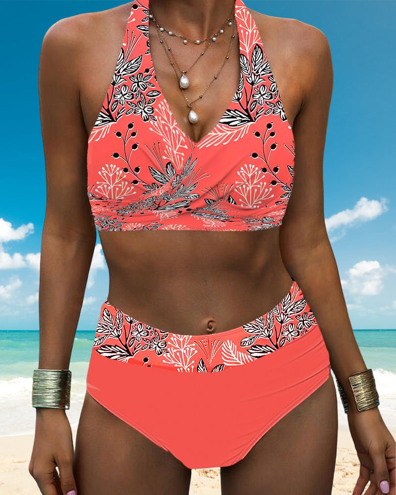 Lindberg | Bikini-Set mit Neckholder-Print