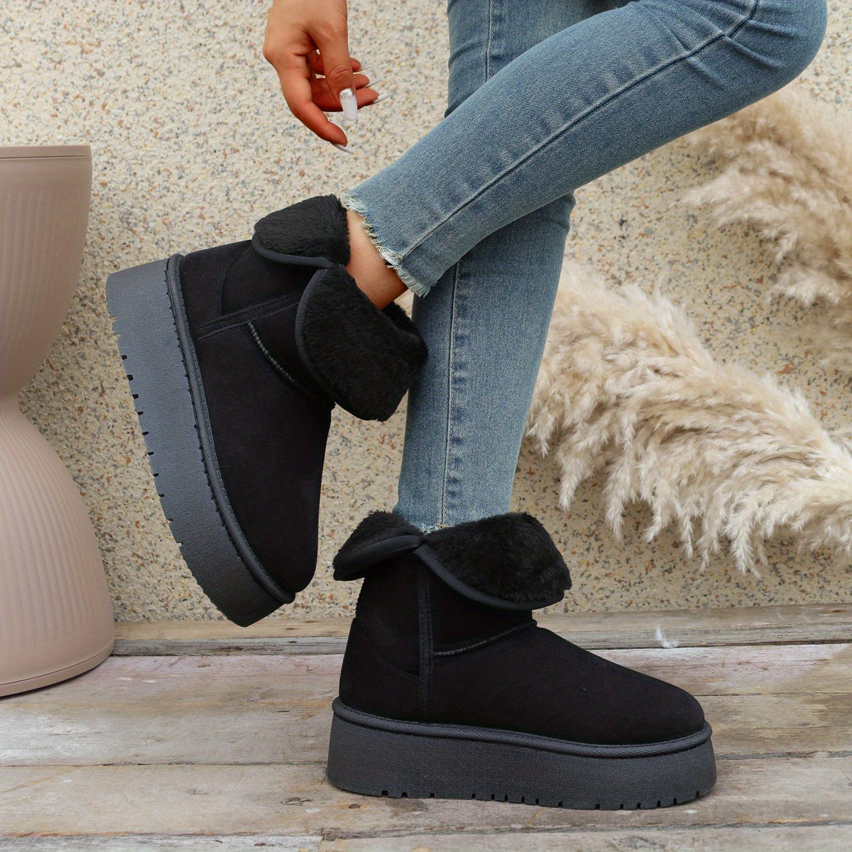 Lindberg / Stilvolle Dicke Sohlen Schneestiefel für Damen