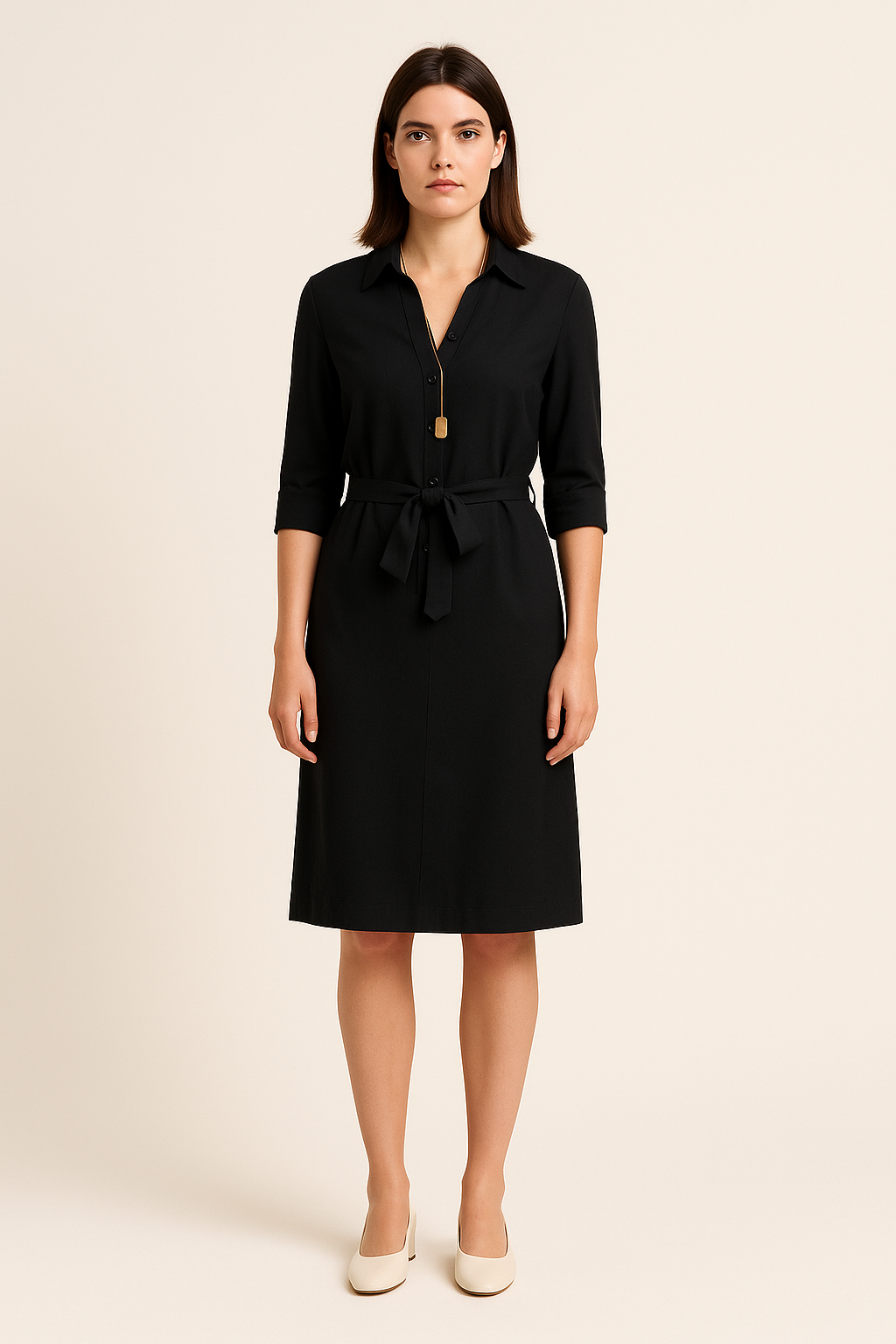 Lindberg | Festliches Damen Hemdblusenkleid mit Knopfleiste