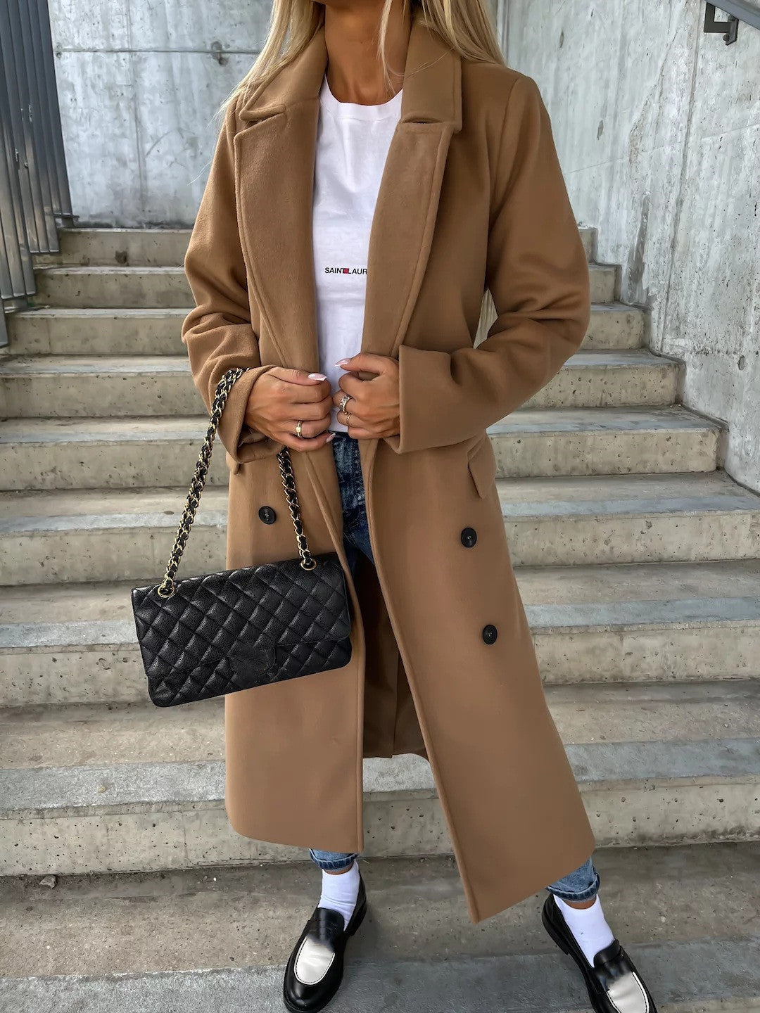 Lindberg | Eleganter und zeitloser langer Wollmantel