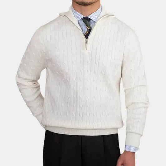 Lindberg | Pullover mit Reissverschluss aus Zopfstrick