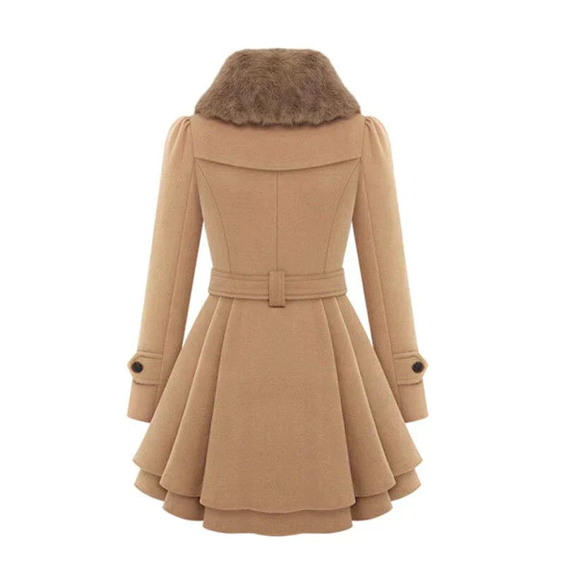Lindberg | Alma | Schicker Trenchcoat mit veganem Pelz