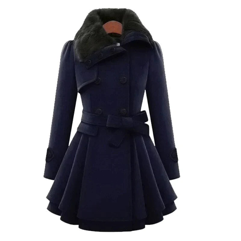 Lindberg | Alma | Schicker Trenchcoat mit veganem Pelz