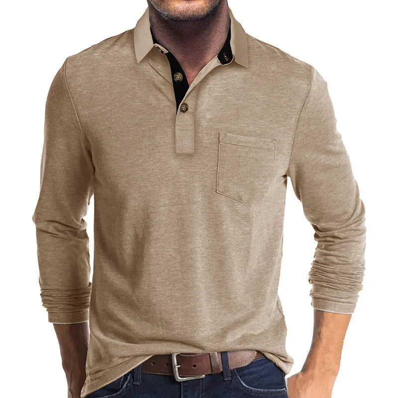 Lindberg | Jörg Herren Langarmshirt in Unifarbe