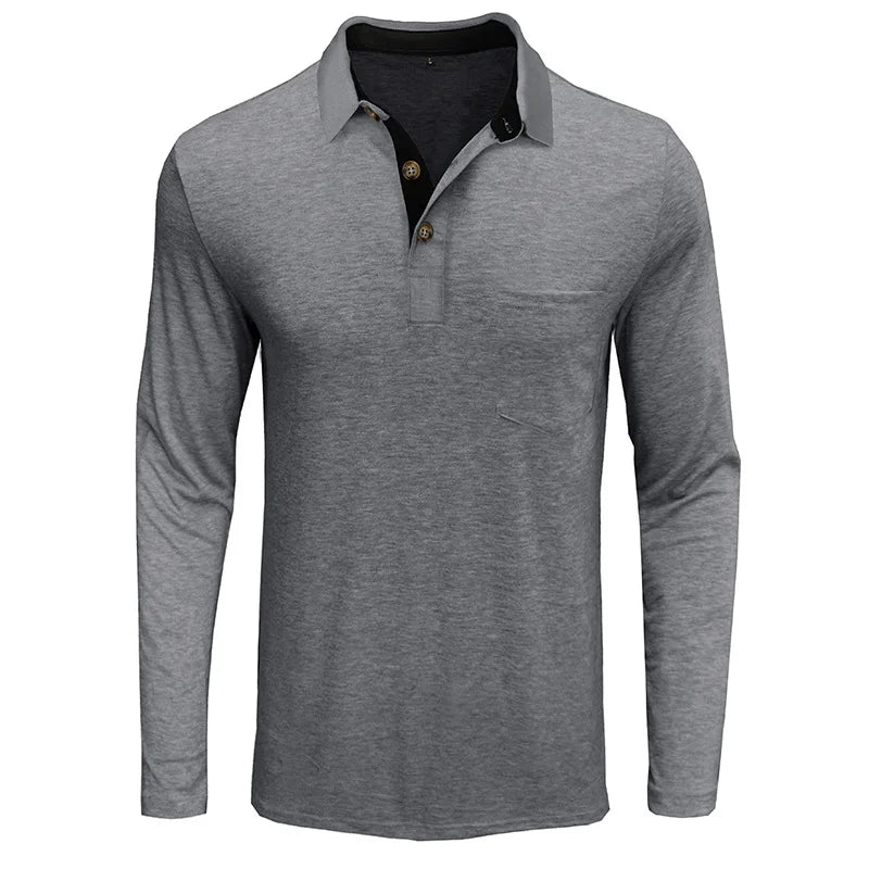 Lindberg | Jörg Herren Langarmshirt in Unifarbe