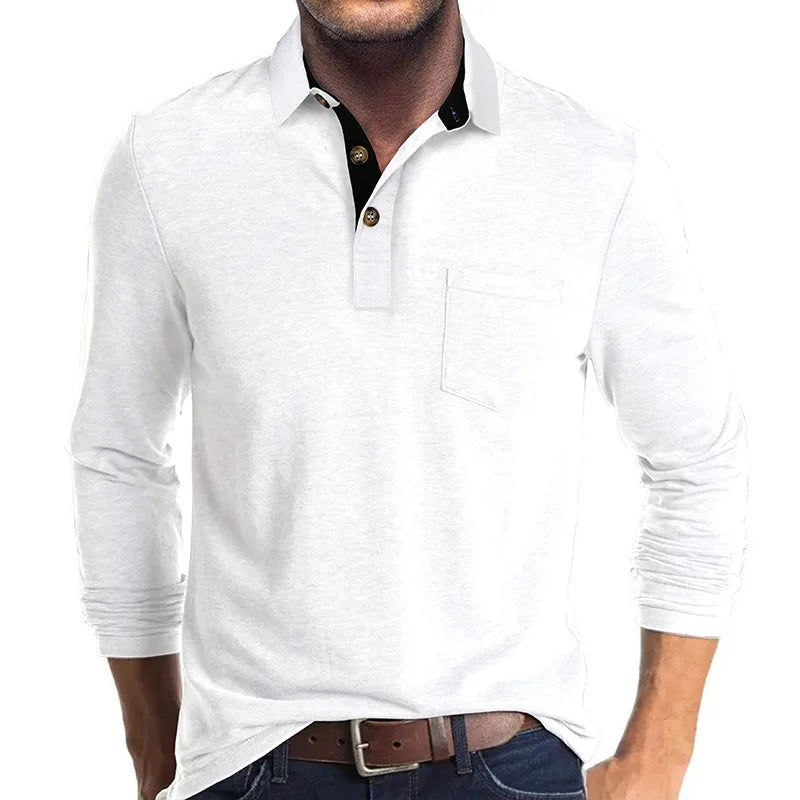 Lindberg | Jörg Herren Langarmshirt in Unifarbe
