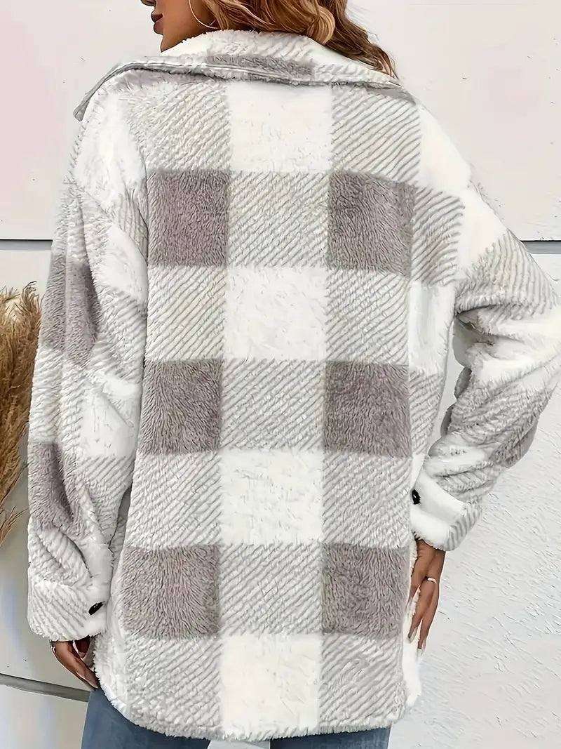Lindberg | SANDRA™ - Plaid-Muster Knopf-Front Jacke