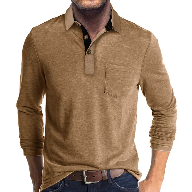 Lindberg | Jörg Herren Langarmshirt in Unifarbe