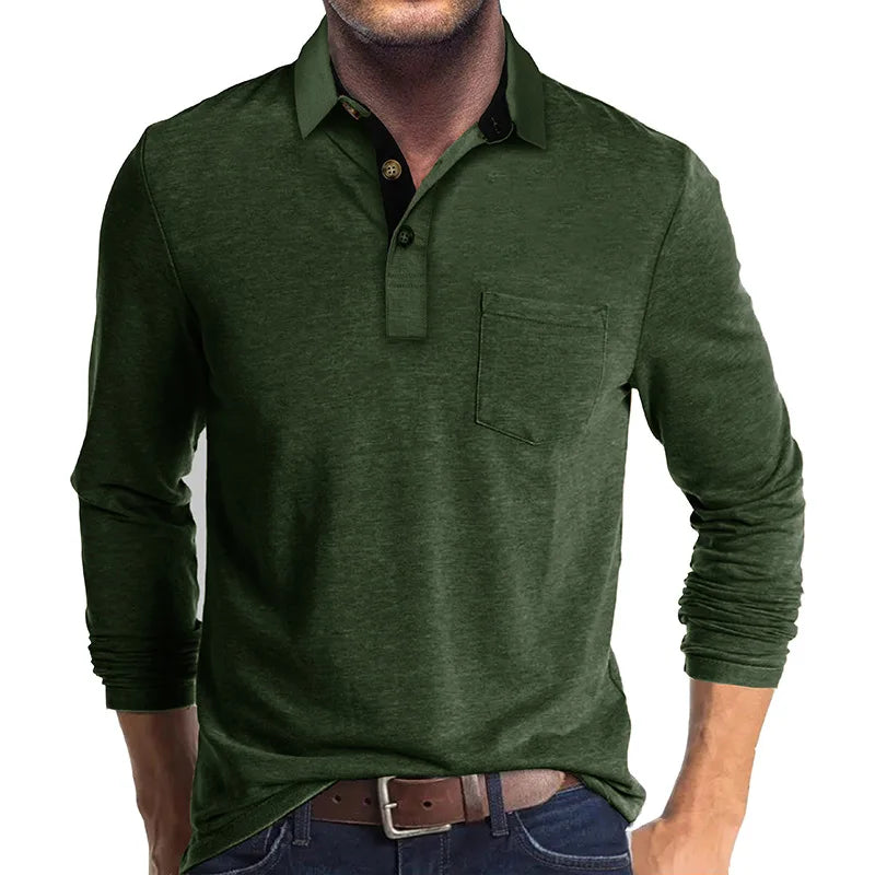 Lindberg | Jörg Herren Langarmshirt in Unifarbe