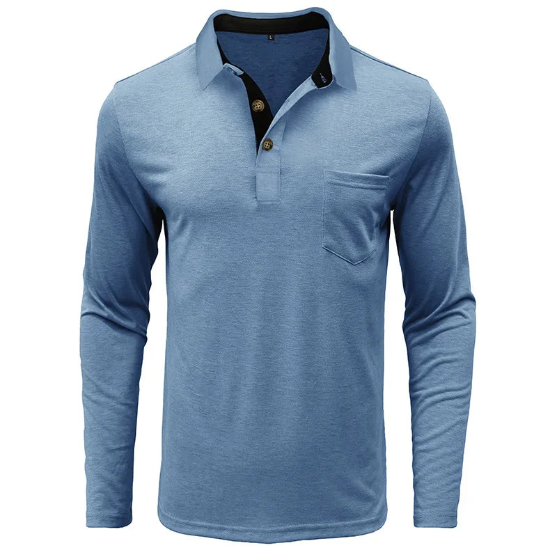 Lindberg | Jörg Herren Langarmshirt in Unifarbe
