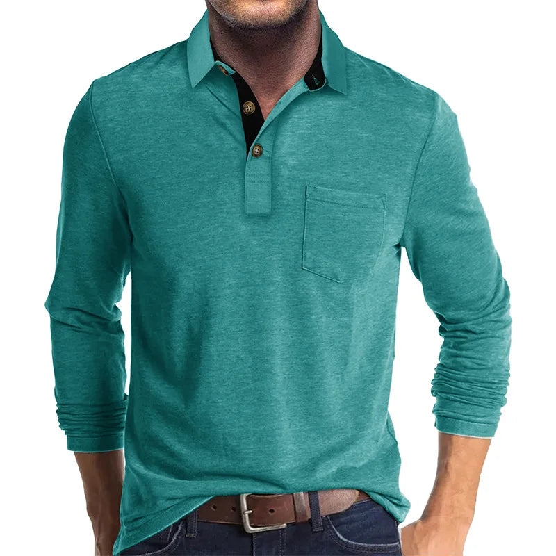 Lindberg | Jörg Herren Langarmshirt in Unifarbe