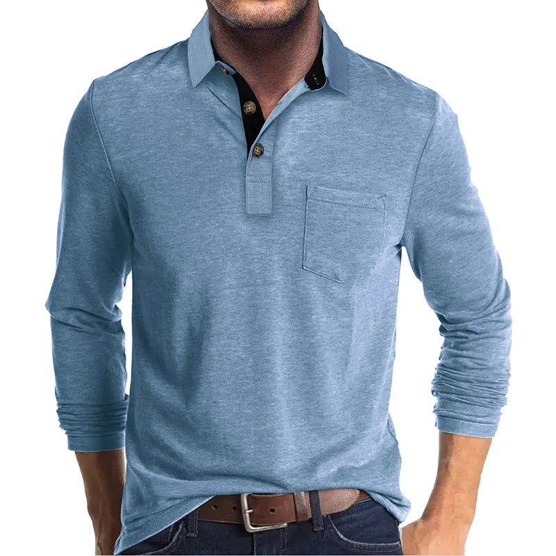 Lindberg | Jörg Herren Langarmshirt in Unifarbe