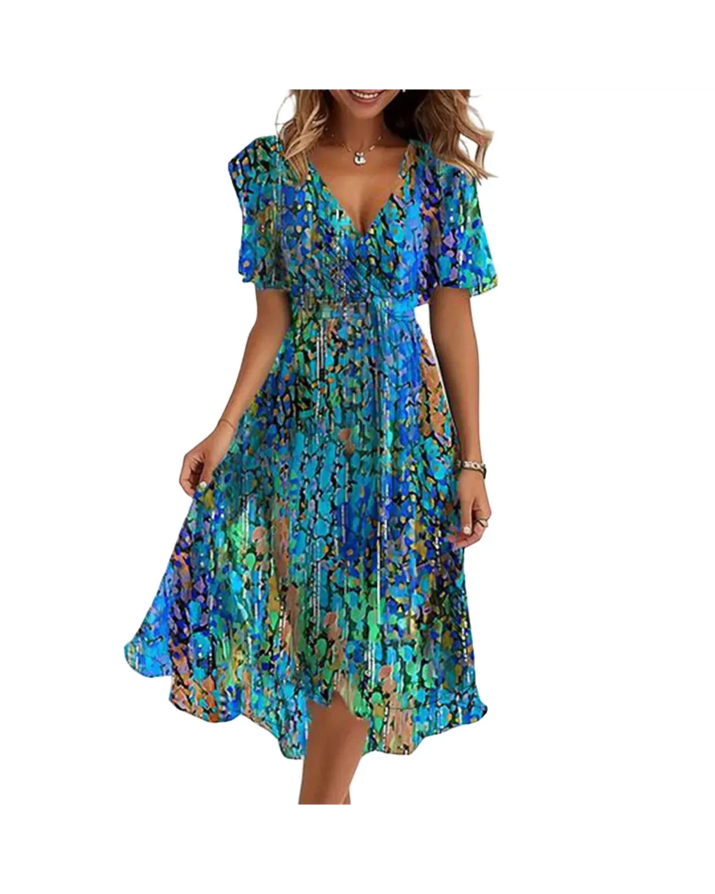 Lindberg | Atmungsaktives Damen Wickelkleid mit Blumenprint