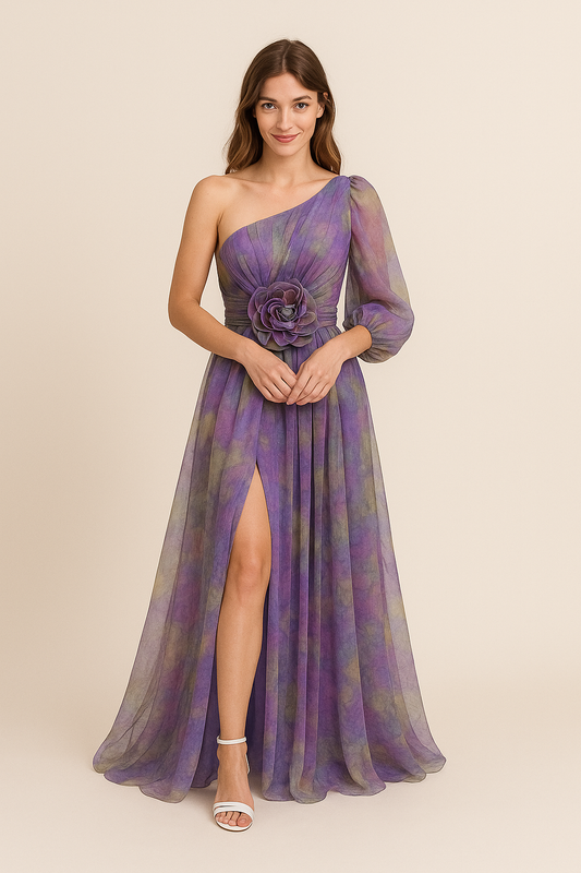 Lindberg | luftig-leichtes Kleid mit One‑Shoulder‑Schnitt