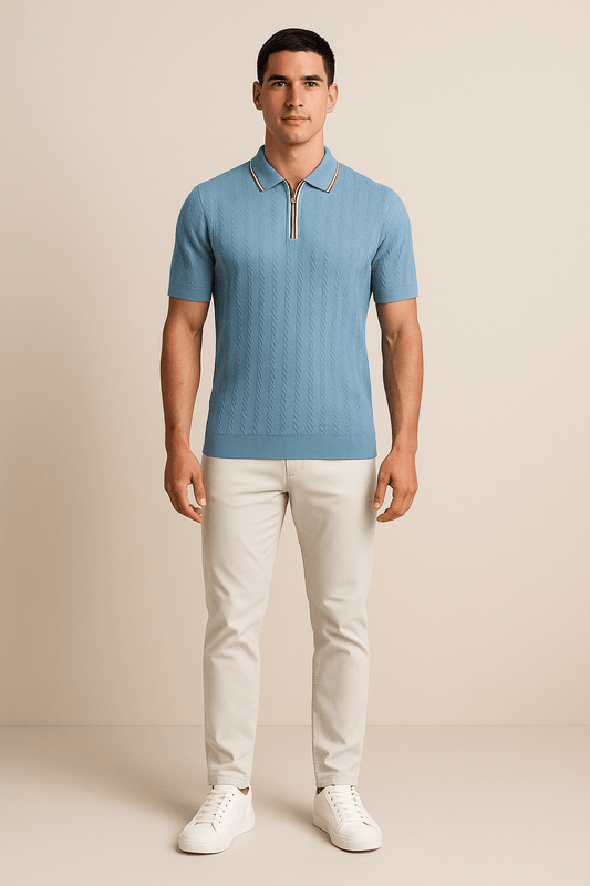 Lindberg | Herren Strick-Poloshirt für Sommer und Büro