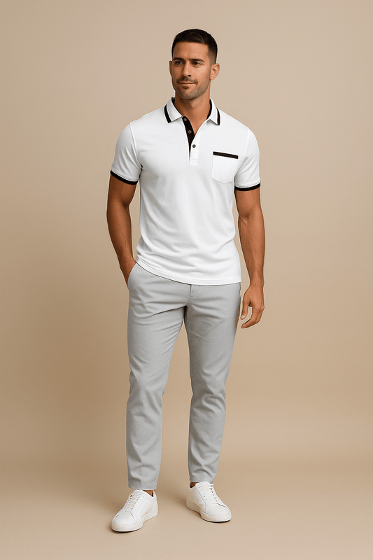 Lindberg | Herren Poloshirt mit Besatz für Sommer und Büro
