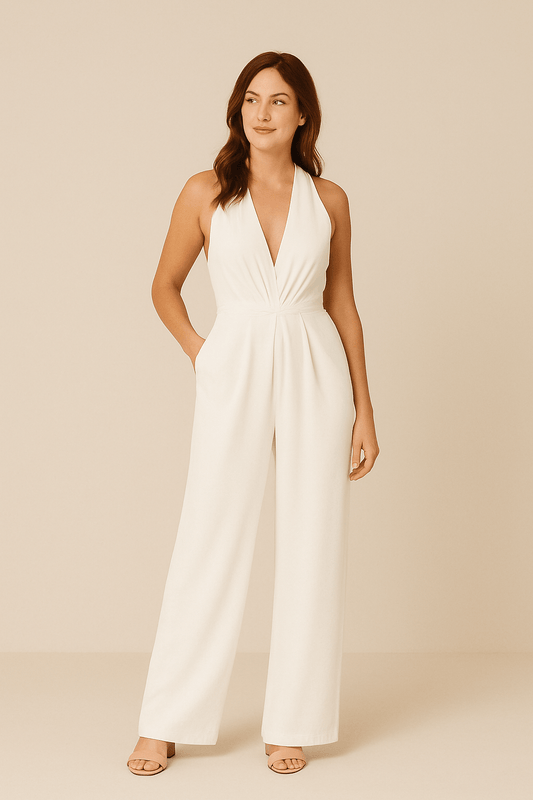 Lindberg | Damen Jumpsuit ärmellos mit tiefem V-Ausschnitt und weitem Bein