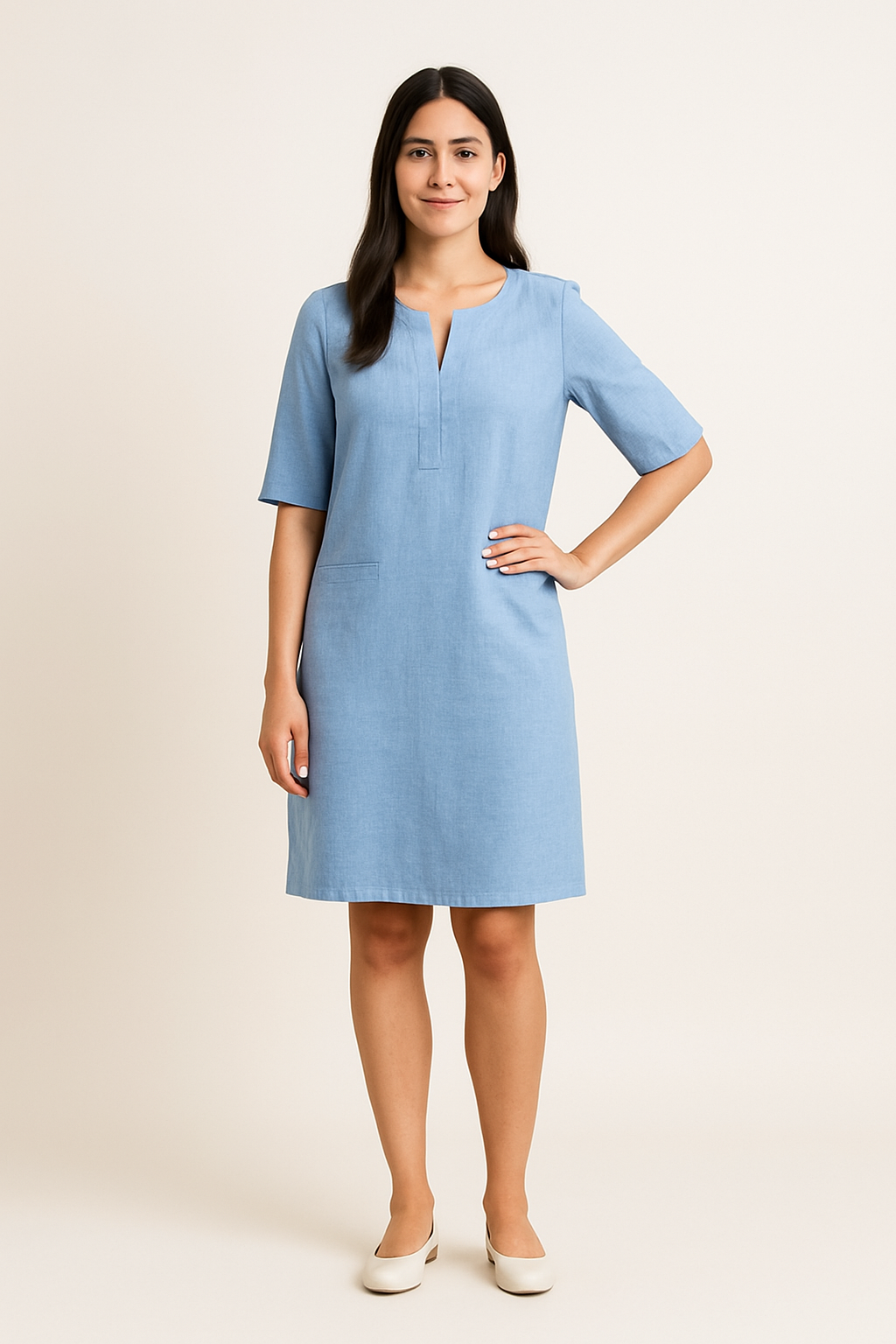 Lindberg | Sommerliches Damen Kleid in Leinenoptik mit taillierter Passform luftig & leicht
