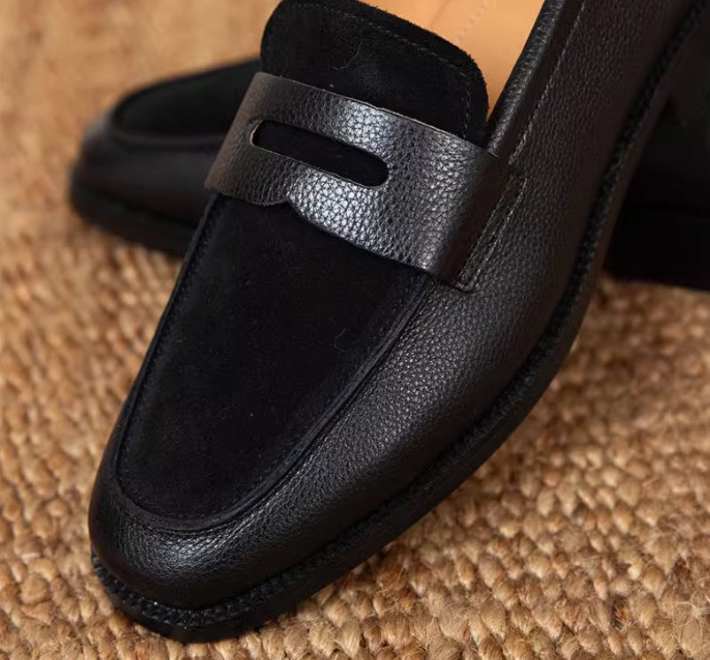 Lindberg | La Roche Penny Loafers aus Wildleder mit Kontrast