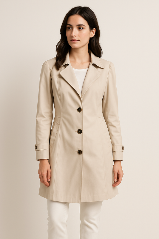 Lindberg | Damen Atmungsaktiver Trenchcoat mit Reverskragen und tailliertem Schnitt