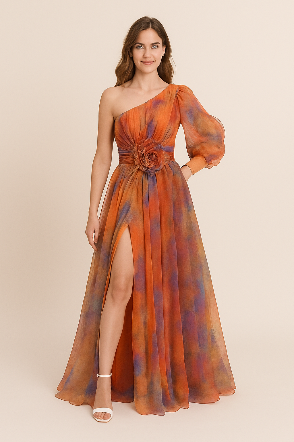 Lindberg | luftig-leichtes Kleid mit One‑Shoulder‑Schnitt