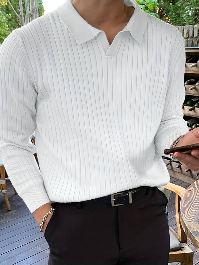 Lindberg | Feinblick Herren Langarm Polo-Shirt