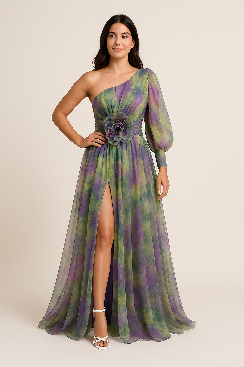 Lindberg | luftig-leichtes Kleid mit One‑Shoulder‑Schnitt