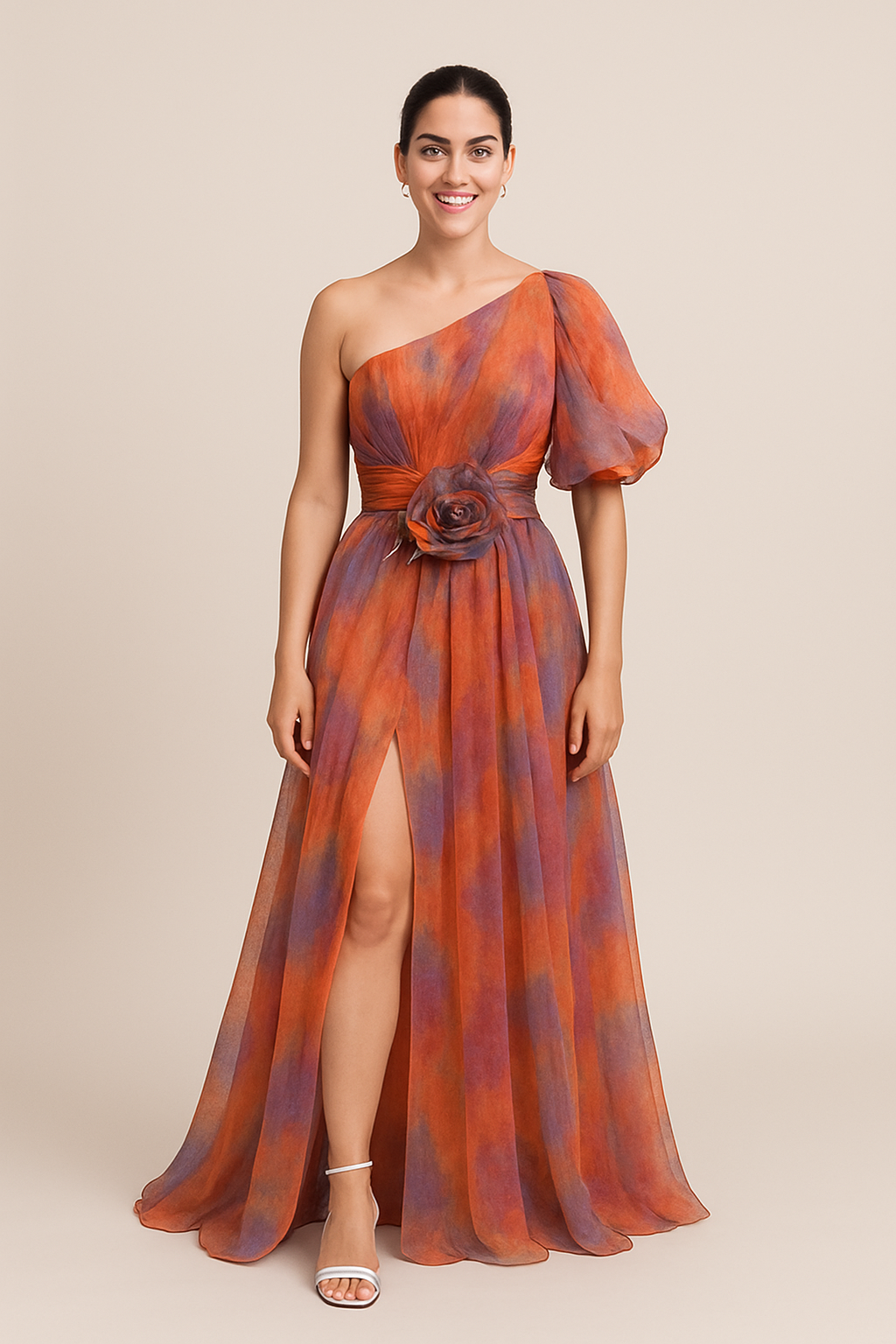 Lindberg | luftig-leichtes Kleid mit One‑Shoulder‑Schnitt