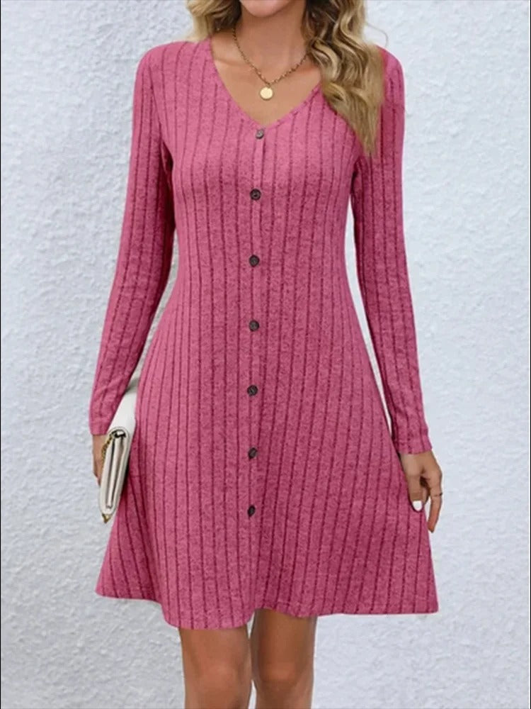 Lindberg | V-Ausschnitt Knopfleiste Kleid