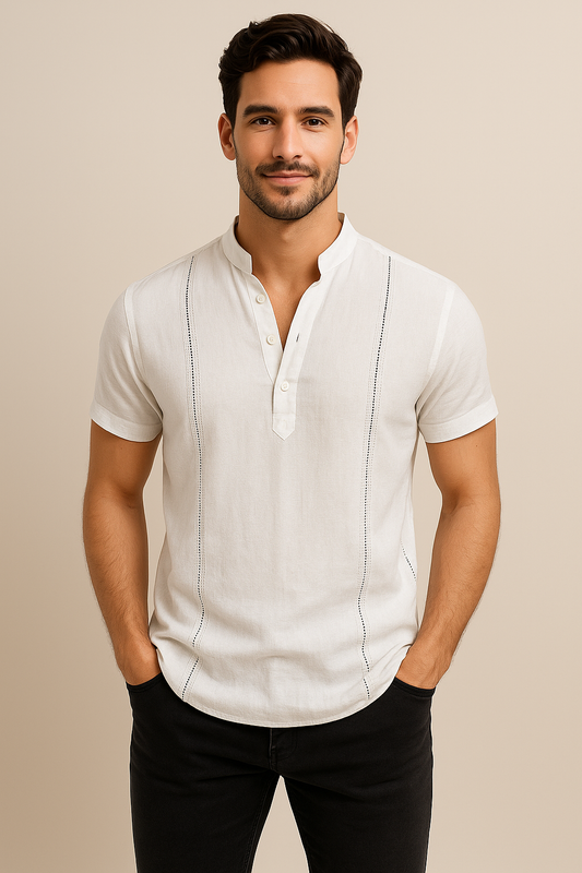 Lindberg | Herren Kurzarmhemd aus Leinenmix für Sommer und Alltag