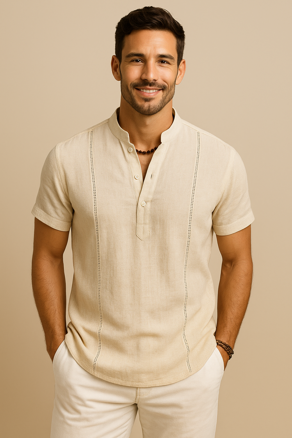 Lindberg | Herren Kurzarmhemd aus Leinenmix für Sommer und Alltag