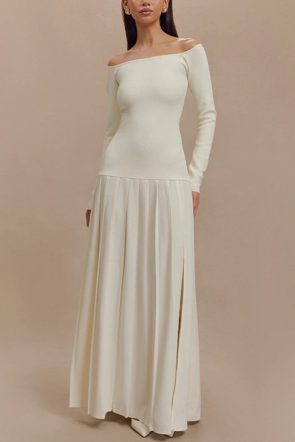 Lindberg | Jasmin Retro-Maxikleid mit Bardot-Ausschnitt