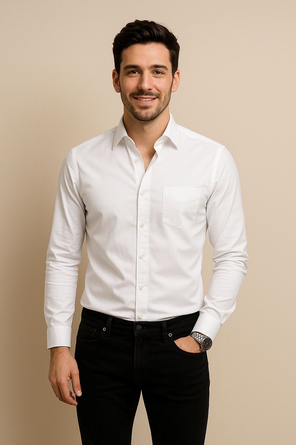 Lindberg | Herren Langarmhemd mit Stretch für Büro und Alltag