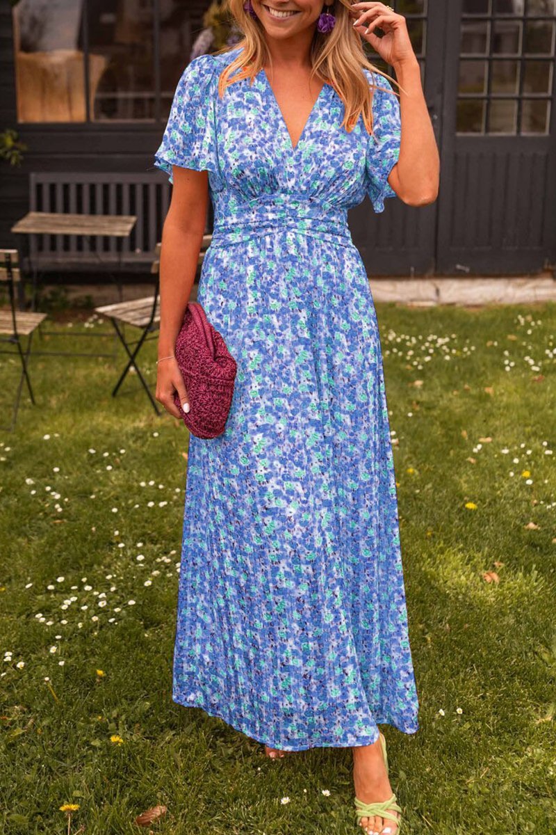 Lindberg | Ruth | Langes Kleid mit V-Ausschnitt