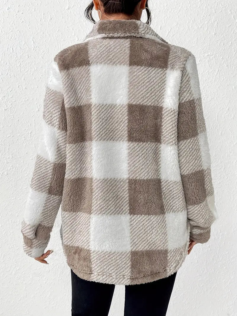 Lindberg | SANDRA™ - Plaid-Muster Knopf-Front Jacke