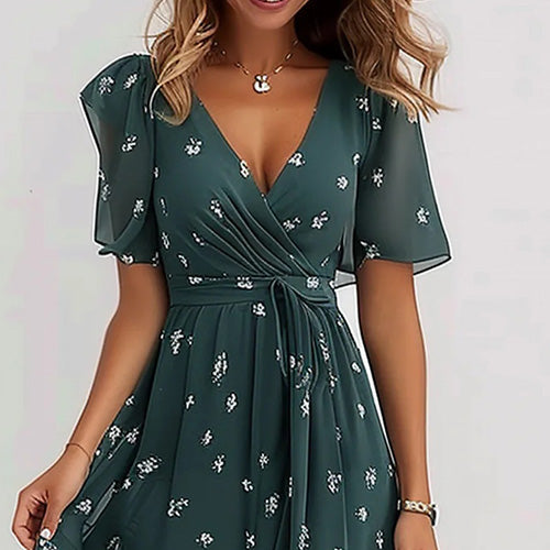 Lindberg | Retrogrünes Midi Kleid